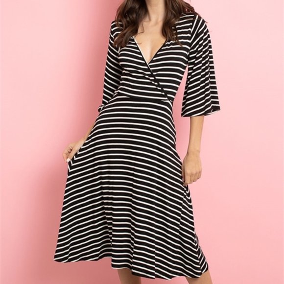 Black & white stripe dress - Picture 3 of 10